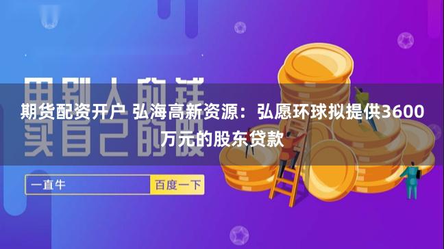 期货配资开户 弘海高新资源：弘愿环球拟提供3600万元的股东贷款